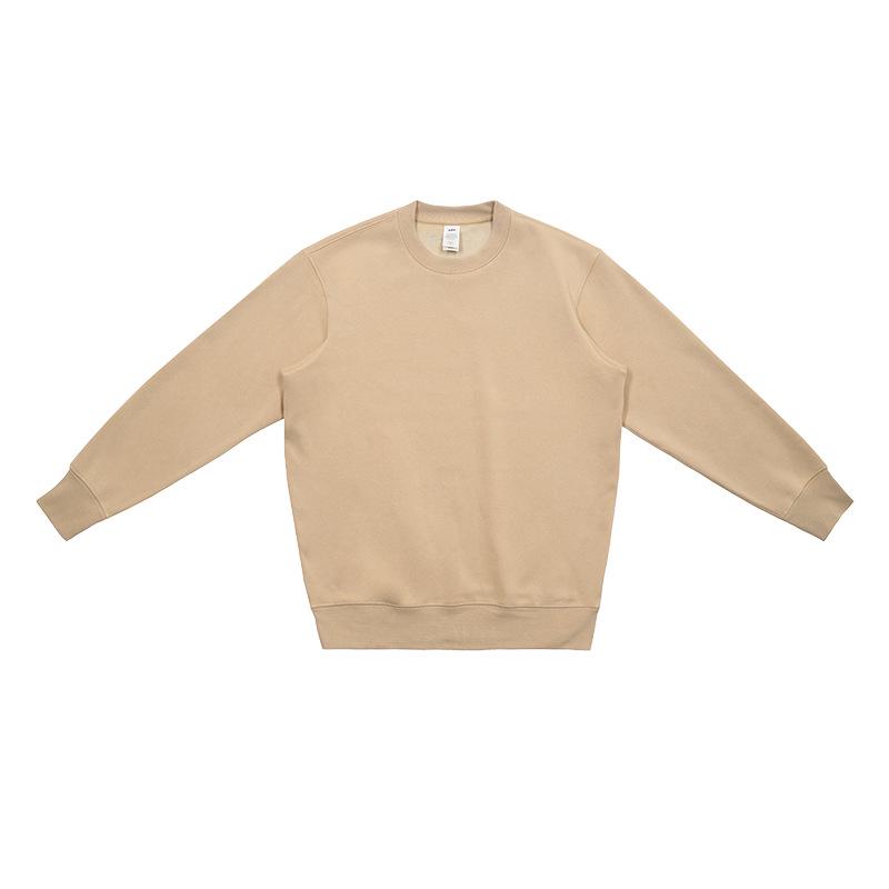 Men's Silver Fox Velvet Warm Round Neck Sweatshirt - Loose, Casual, Plus Velvet, Thickened for Autumn/Winter.