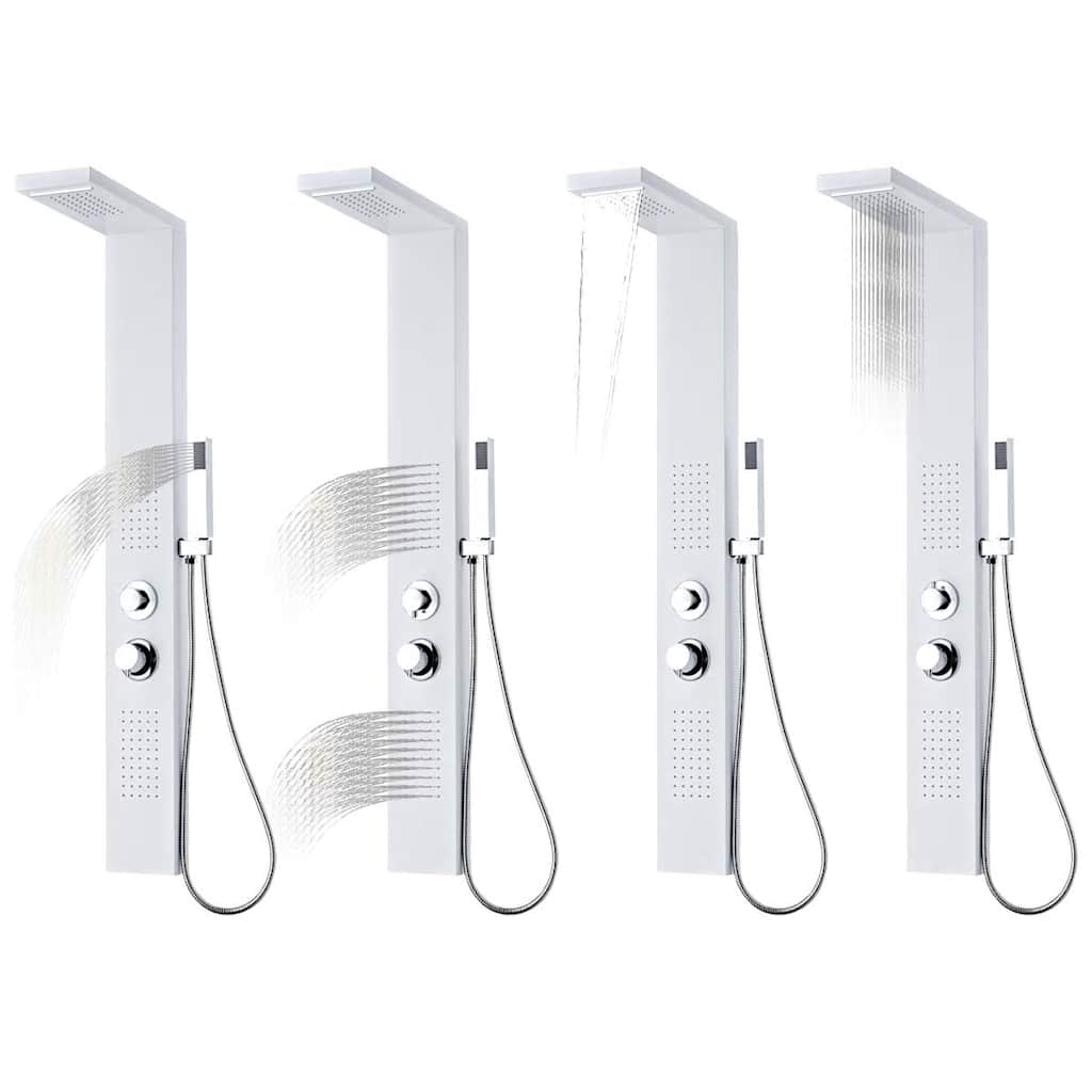 Shower Panel System Aluminum Matte White