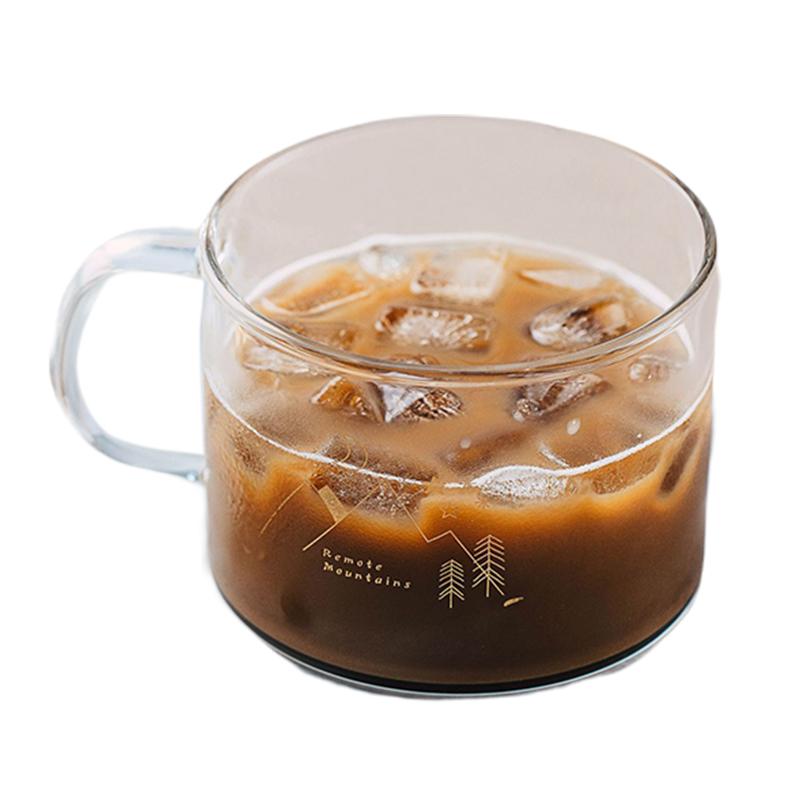 500ml Transparent Water Cup Coffee Milk Juice Beer Breakfast Oatmeal Glass Cup With Handle Dessert Tea Cup Couple Mug Drinkware
