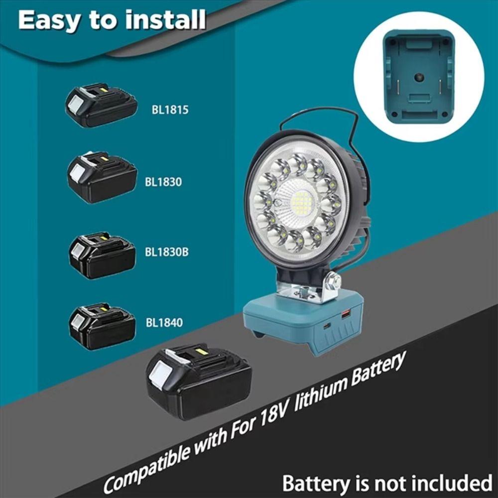 Easy Install Outdoor Work Light USB-C Quick Charge Electric Torch LED Working Lamp Camping Lamp