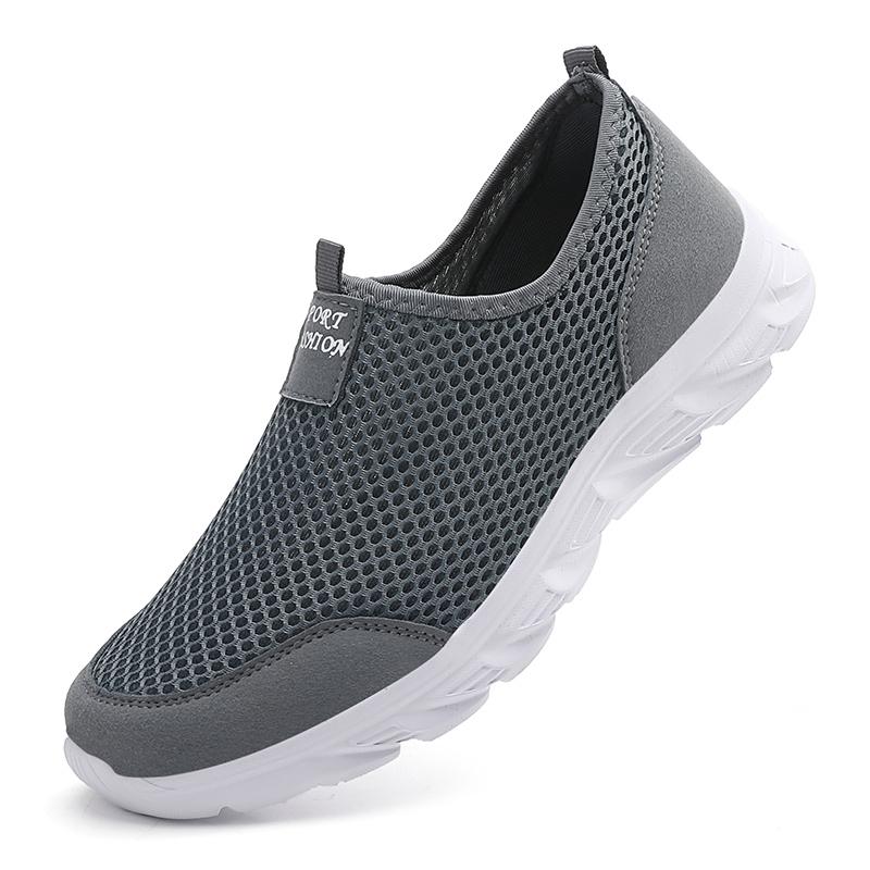 Zapatillas de Running Slip-On Transpirables Zapatillas de Verano Zapatos Deportivos de Malla para Hombre Zapatos Casuales Ligeros para Caminar Zapatillas de Tenis para Hombre 46