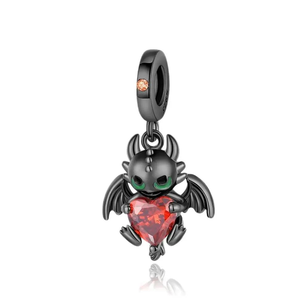 Brand New Copper Metal Animal Bead Component Cat Wolf Bee Owl Heart Charm Bead Components Compatible With Authentic Original Pendant Bead Component