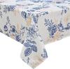 Vintage Blue Floral Rectangle Waterproof Tablecloth Party Decor Reusable Farmhouse Kitchen Dining Tablecloth Wedding Decorations