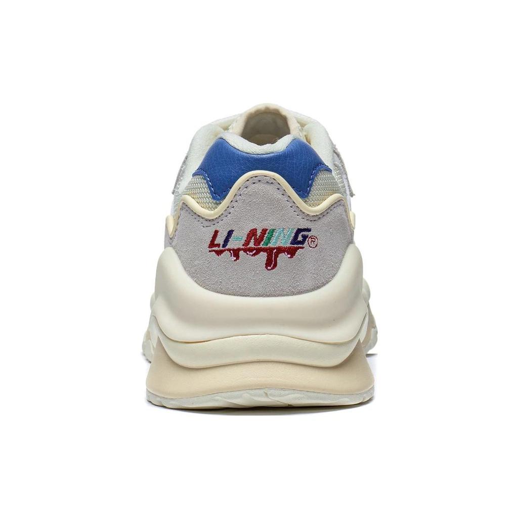 LiNing 001 Mountains And Seas Anti-Slip Wear-Resistant Low-Top Sports Casual Shoes Women's Ecru Custard AZGT008-2