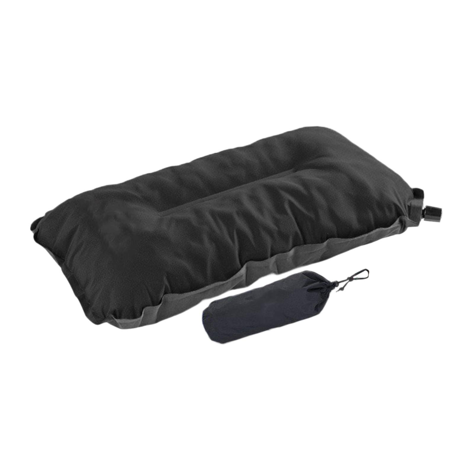 

Inflatable Camping Pillow Travel Air Pillow Comfortable Napping Desk Rest чёрный
