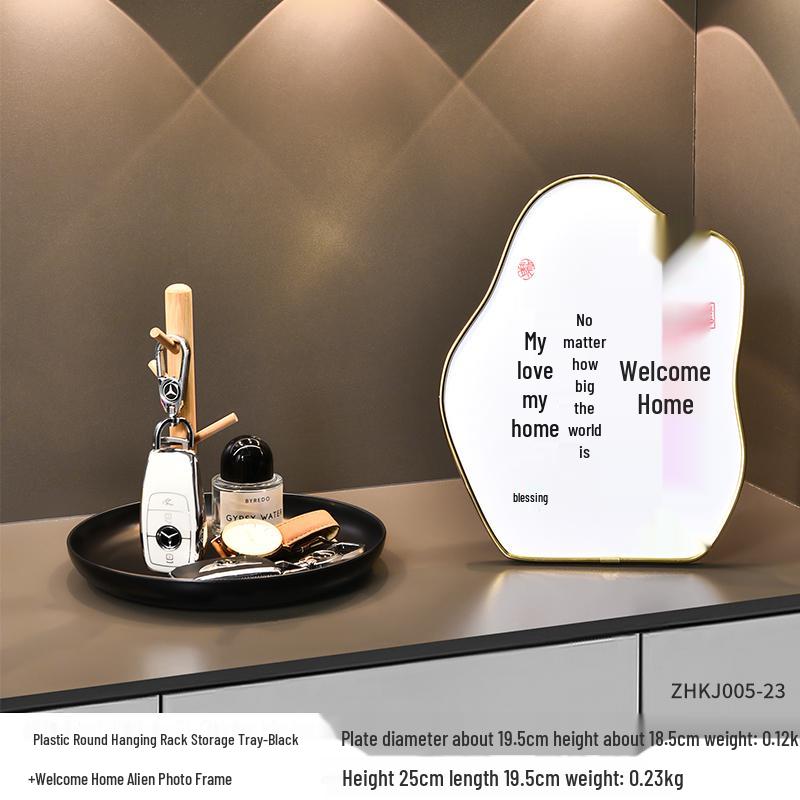 Luxury Entryway Console Table with Key Storage and Decorative Tray