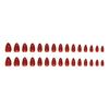 Red Solid Color Reusable False Nails - Removable Nail Art & Stickers