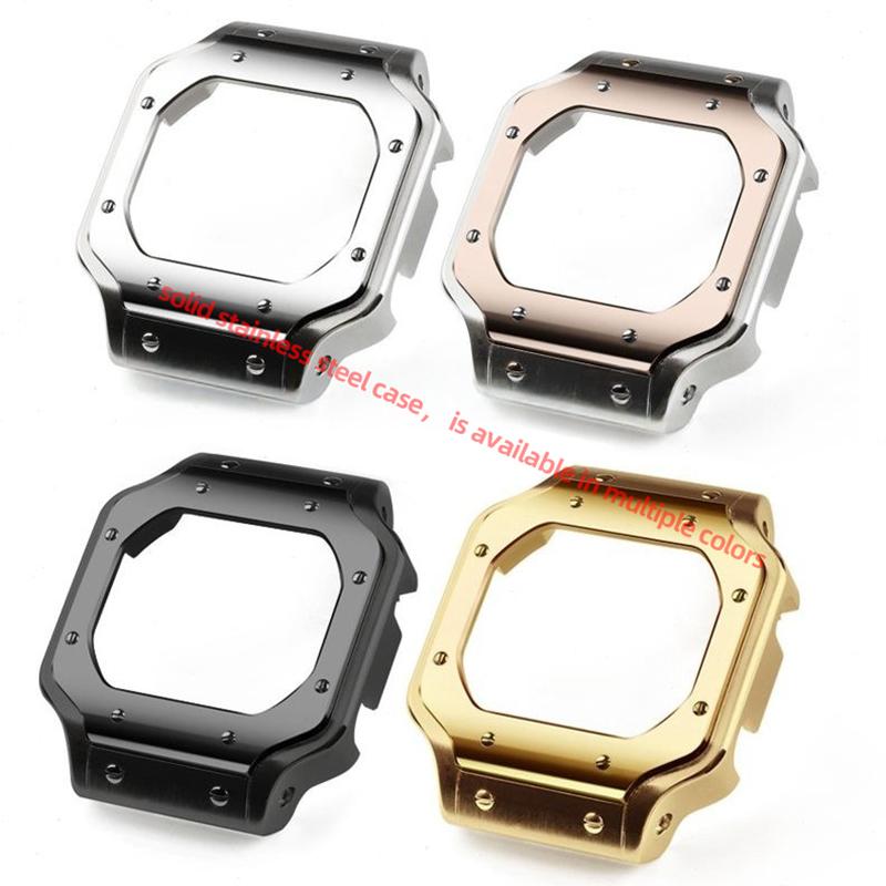 5600 5610 Metal Case Watch Band Mod Kit for Casio G-Shock 3299 DW5600 DW5610 GW-B5600 DW-5600 Replace Santos Style Bezel Strap