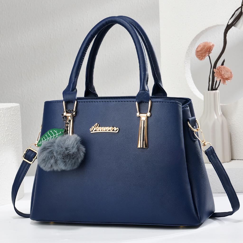 Stylish Versatile Daily Handbag For Ladies, Adorable Pom Pom Decor Multi-purpose Top Handle Shoulder Crossbody Bag For Casual Outfits