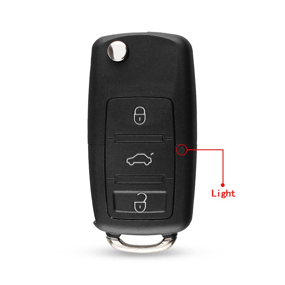 2/3 Buttons Folding Car Remote Key Flip Key Shell For Volkswagen Vw Polo Passat B5 Tiguan Golf Seat Skoda Auto Blank Key 3 Buttons-1