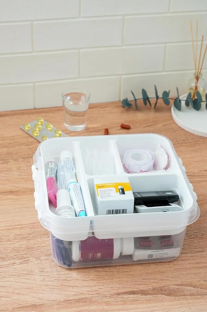 Medicine Box Medicine Storage Health Box Large Capacity Big Pill Box Portable Pill Storage Organizer Waterproof