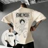 One Piece Luffy Anime Grafik T-Shirt Herren Damen 2026 Sommer Kurzarm Tee Harajuku Streetwear Lässig Comic Tops Y2k Kleidung