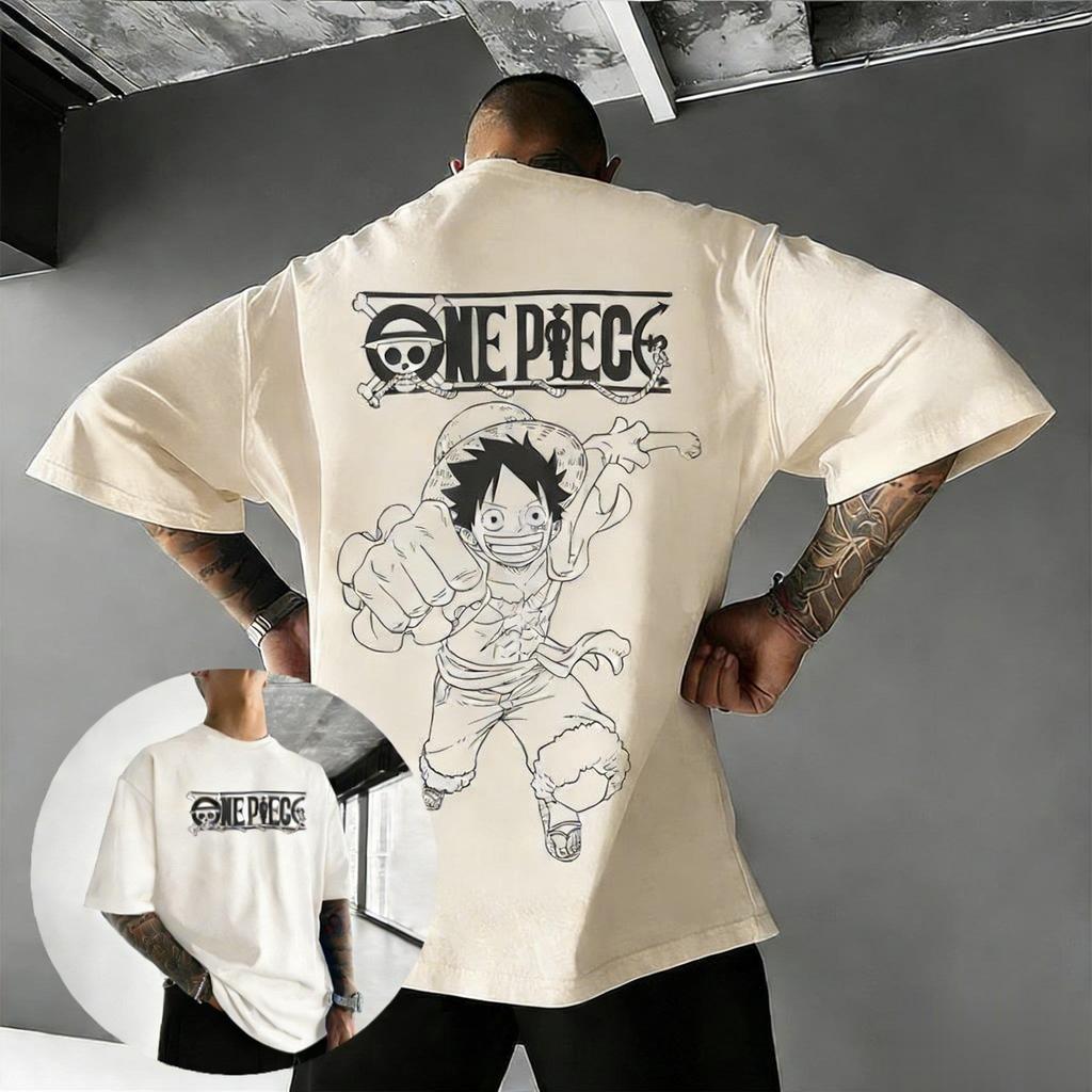 One Piece Luffy Anime Grafik T-Shirt Herren Damen 2026 Sommer Kurzarm Tee Harajuku Streetwear Lässig Comic Tops Y2k Kleidung