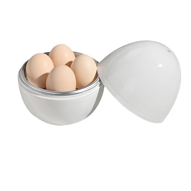 Creative Chicken Egg Steamer: Quick 4-Egg Heart-Shaped Breakfast Cooker.