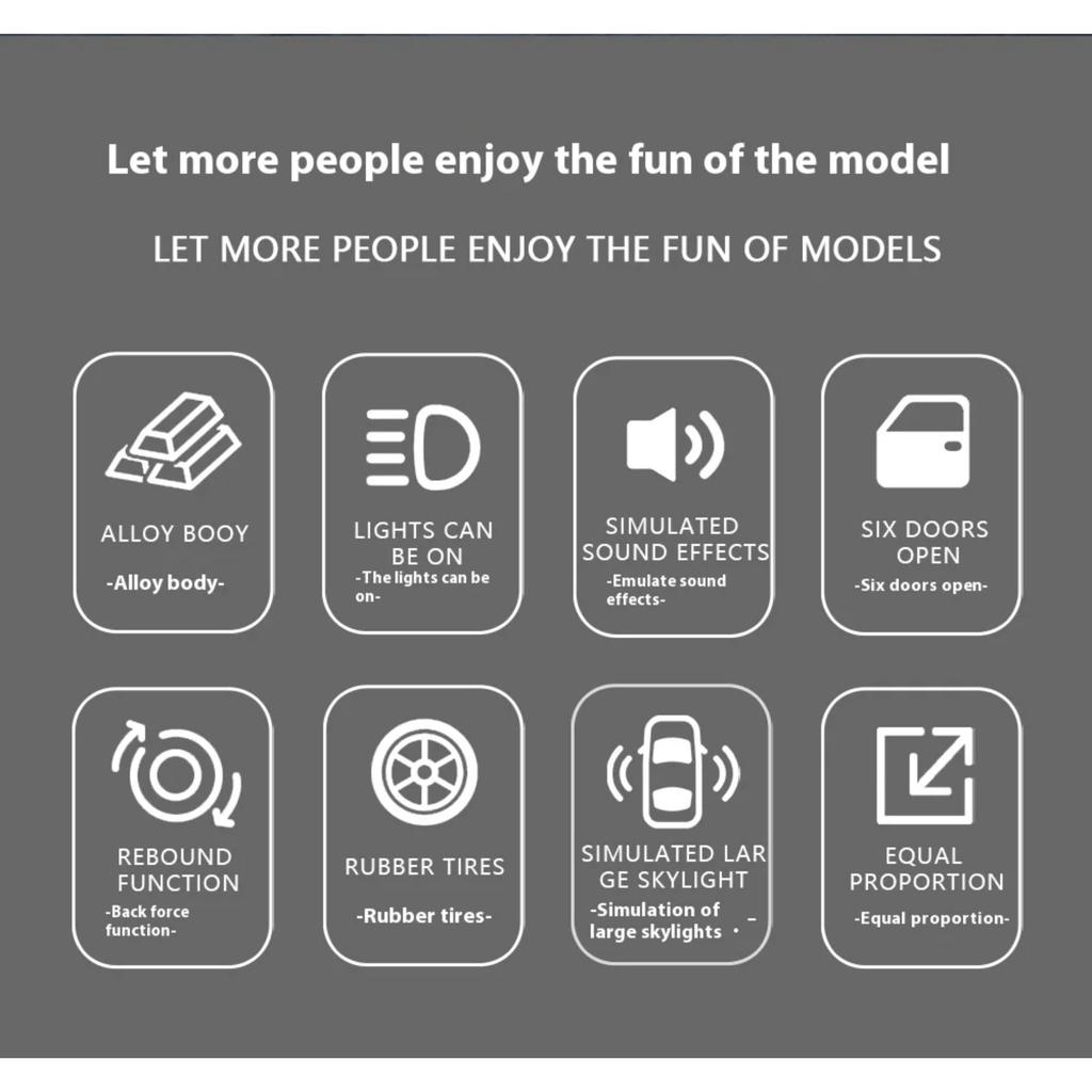 1/32 Alloy Benz G63 Model Car, Simulated Sound and Light, Strong Return Force, Simulated Large Skylight, Christmas/birthday Gift