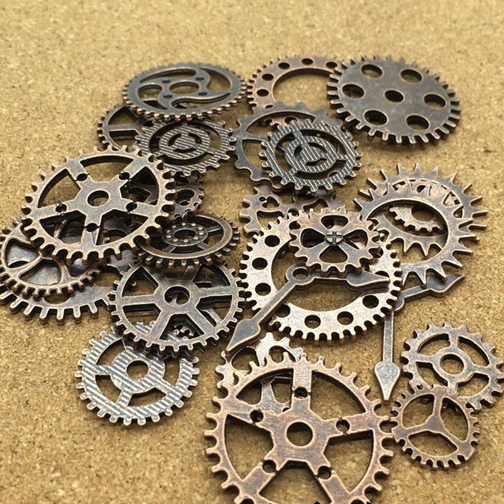 68pcs Steampunk Gears Assorted Vintage Jewelry Scrapbooking Charms Wheel Cog