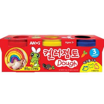 Amos Color Clay 3-piece Set, 1 Piece, Red, Yellow, Blue, Korean Toy Supplies