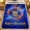 Flannel BlanketBIRMINGHAM CITY Football Custom Name Text Personalized Soft Warm Throw Blanket Home Decor Gift