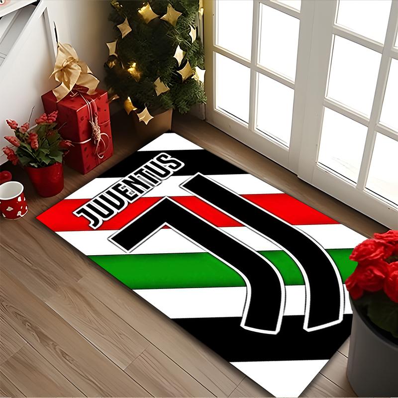 [1pc Juventus Football Club Office Chair Carpet] Digital Printed Area Rug for Home & Game Room Use, Soft Indoor Sofa Chair Mat