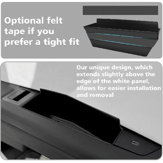 BestEvMod 4PCS Front&Rear Door Handle Storage Organizer Compatible with Tesla Cybertruck 2024+ Interior Inner Door Side Organizer Insert Tray Box