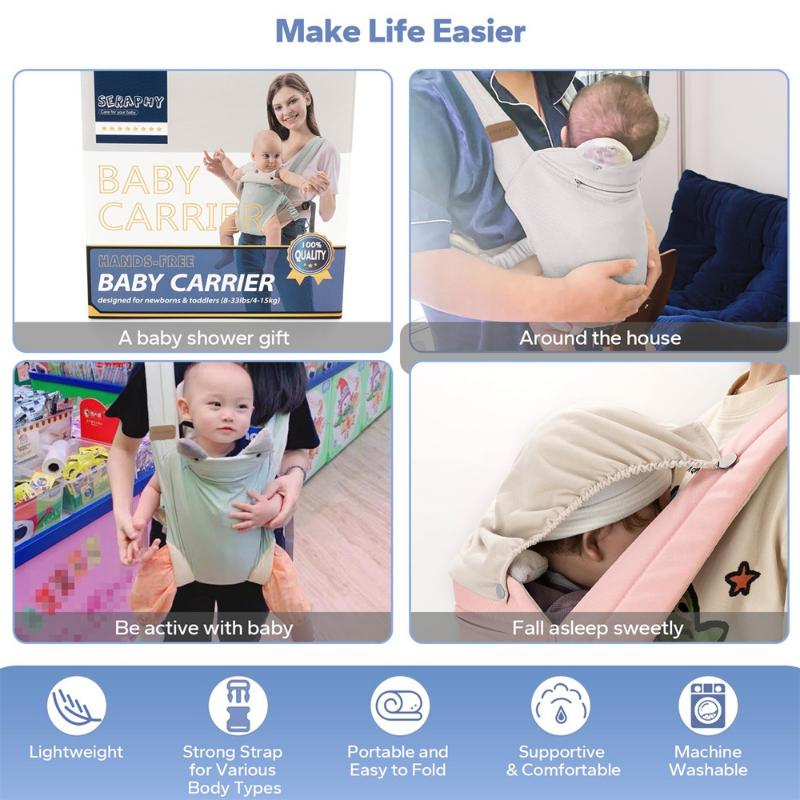 Baby Carrier for Going Out, Simple and Easy To Use, Front and Back Dual-purpose, Shoulder-type, Front-holding Baby Back, Multifunctional Baby Carrier