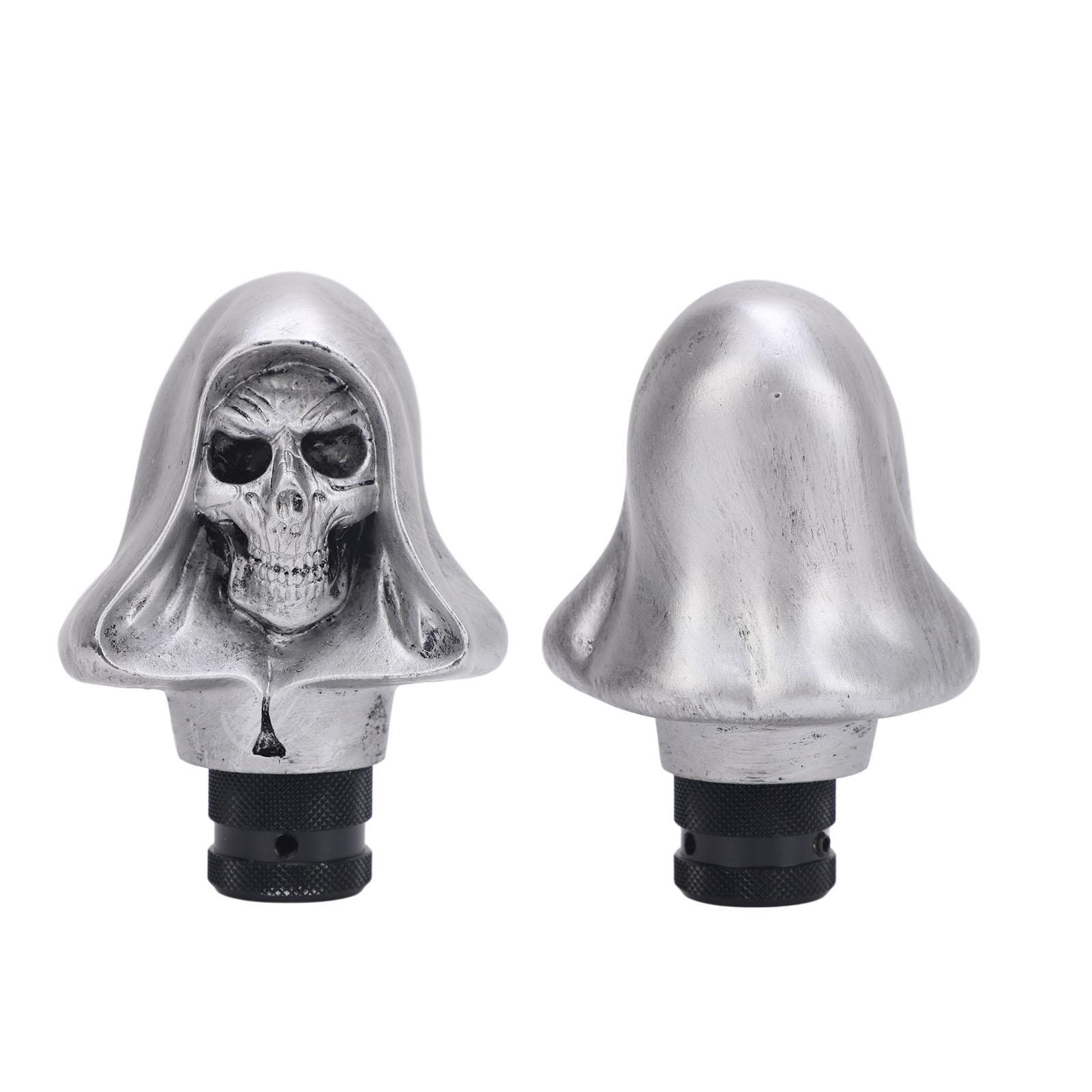 

Универсальная ручка переключения передач в виде черепа, смола, голова скелета, ручки переключения передач для большинства автомобилей с механической коробкой передач серебряный