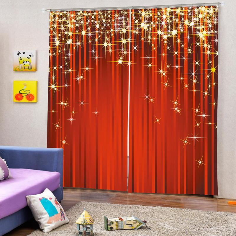 2pcs Christmas Digital Printing Curtain Polyester Material Washable for Bedroom Living Room Kitchen Window Decoration Props