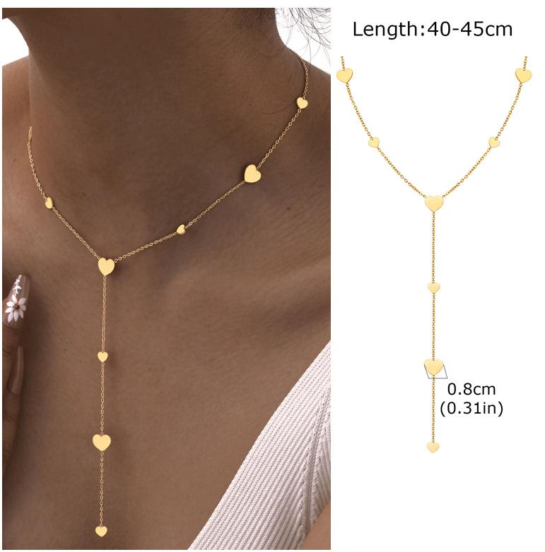 Beaded Long Chain Y Shape Necklace For Women, Minimalist Drop Bar Pendant Choker Necklaces, Clavicle Chain Jewelry