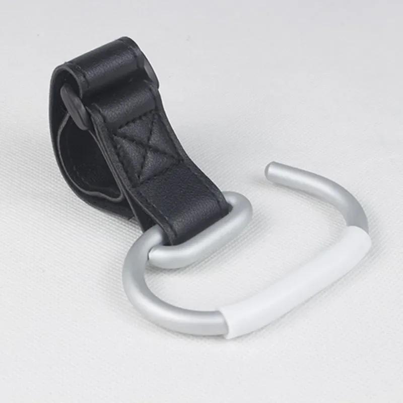 Non-Toxic New Pu Leather Stroller Hooks Rotate 360 Degrees Multifunctional Leather Hooks For Bags Stroller Accessories Christmas Gift