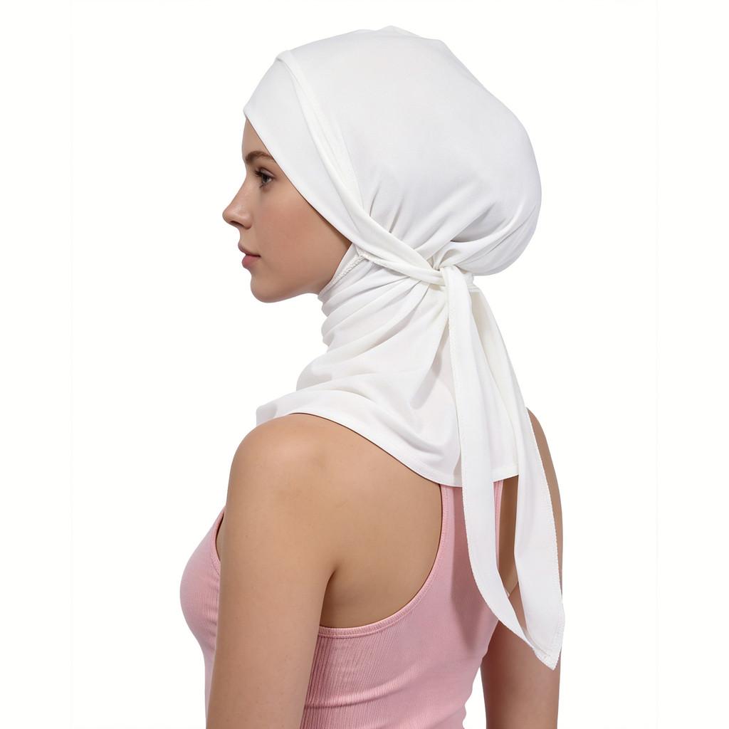 Water Crystal Linen Womens Cap With Breathable Neck Cover For Summer And Winter Wear
