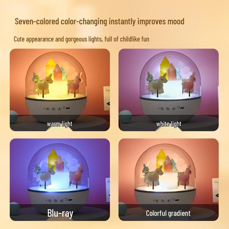 Dream Bubble Carousel Night Light Music Box