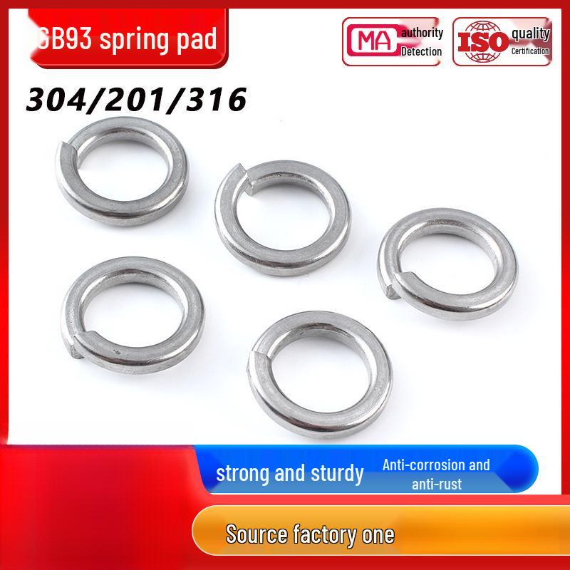304/316/201 Stainless Steel Thickened Spring Washer & Elastic Spacer M3-M10mm