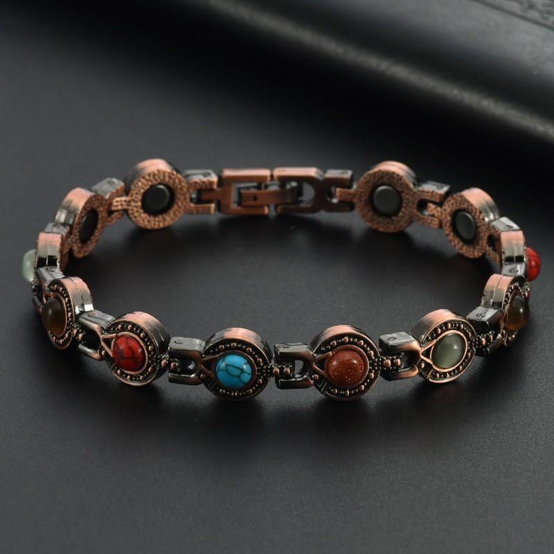 Adjustable Magnetic Alloy Bracelet With Geometric Planet Design Vintage Style Unisex Jewelry
