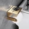 Wall Mount Toilet Paper Holder Stainless Steel Toilet Paper Rack Cell Phone Holder  Bathroom Use