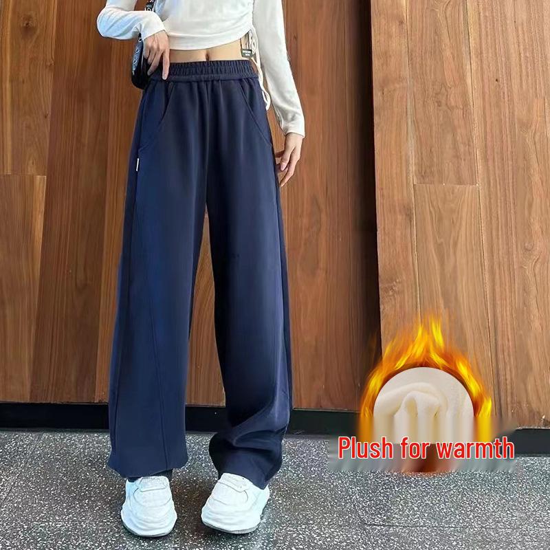 2025 Frühling Damen High Waist Schlankmachende Weitbein Shuffle Dance Hose