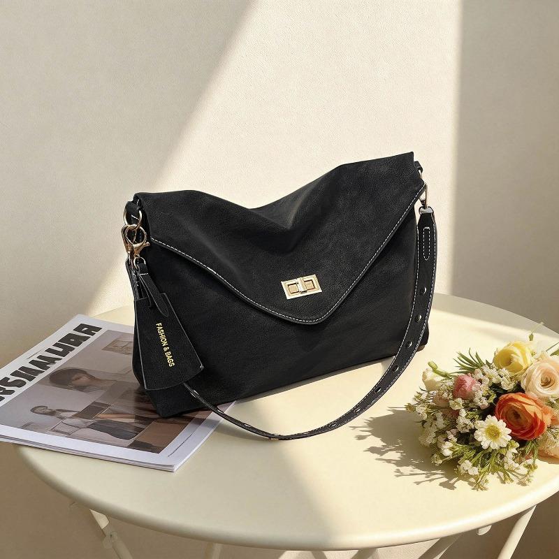 

Large capacity underarm bag women s new high-end French niche tote bag retro shoulder messenger bag чорний