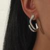 European and American Fashion Rhinestone Snake Stud Earrings for Women