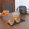 Portable Quick Brew Glass Teapot with Cups - Outdoor Travel Gongfu Tea Set