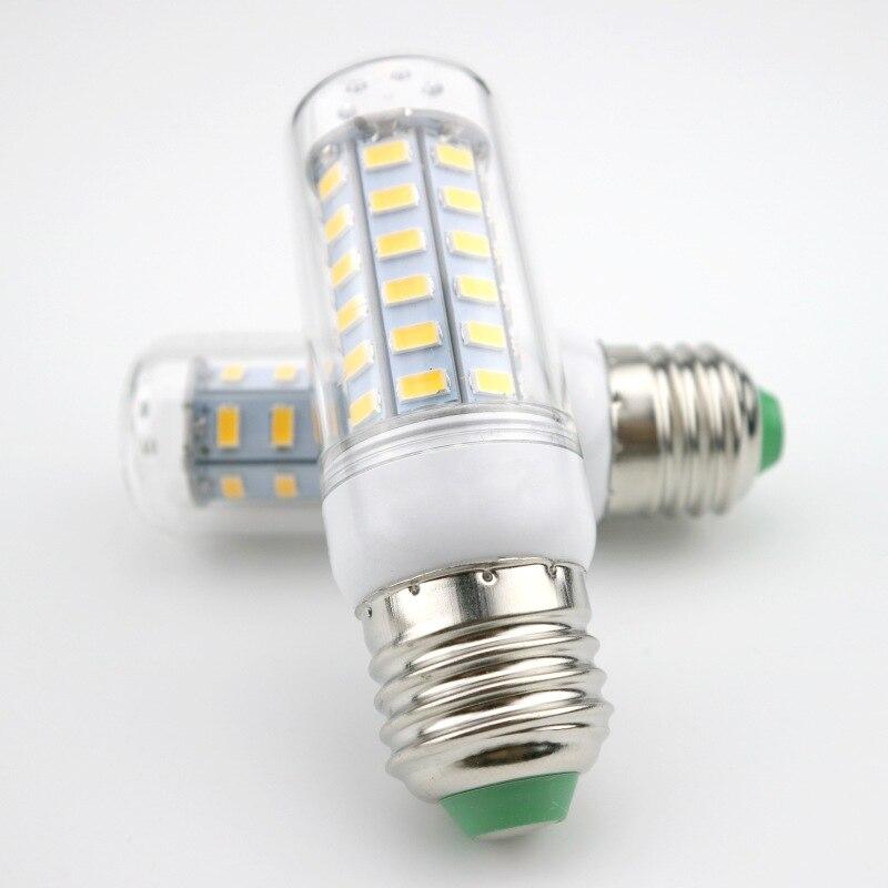 E27 Screw LED Corn Super Bright Light Bulb 72 LED SMD 5730 Light Bulb 220V Fixture Home Chandelier Candle Light Bulb Set of Two
