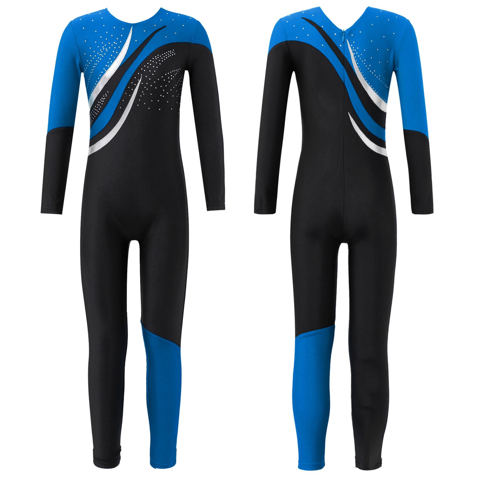 

Дівчата Хлопчики Комбінезон Танцювальний Балет Купальник Спортивна гімнастика Дитячий брюки зі стразами Комбінезон Танцювальний класичний комбінезон Художня гімнастика Сценічний одяг 7-8 Years королівський синій колір