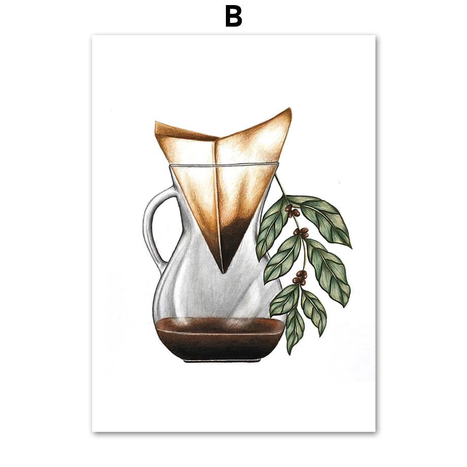 But First Coffee Arabica Kitchen Asthetic Wall Art Canvas Painting Nordic Posters & Prints Wall Pictures For Coffee Bar Decor