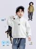 2025 Autumn/Winter Boys' Korean Style Fleece Sweatshirt - Thickened Half-Zip Warm Top for Big Kids