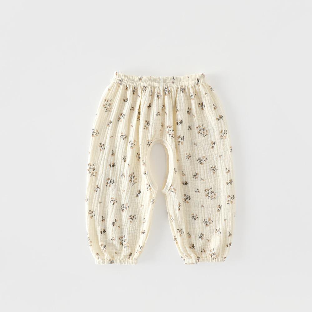 Summer Thin Pure Cotton Anti-Mosquito Gauze Pants for Children: Crotch-Opening, A-Class, Loose Wide-Leg Design for Outdoor and Casual Home Wear