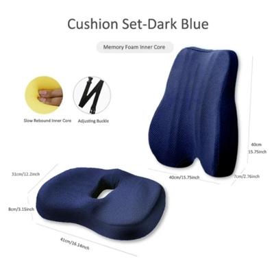 Coussin de siège en mousse à mémoire de forme pour siège de voiture, coussin orthopédique ergonomique pour soulager le coccyx et les hanches, coussin lombaire pour chaise de bureau