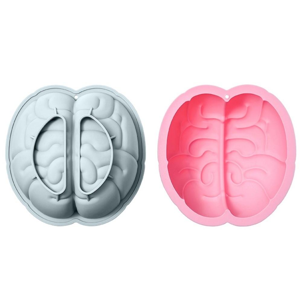 DIY Brain Dessert Mold Non-Stick Halloween Baking Silicone Mold Heart shape Cake Mold  Fondant