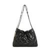 Rhombus Embroidery Thread Fashion Soft Leather Chain Bag Women's 2025 Spring New Versatile Messenger Bag Bucket Bag Women