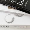 Simple Silver Sparkling Rhinestone Circle Earrings Niche Luxury Crystal Earrings For Women