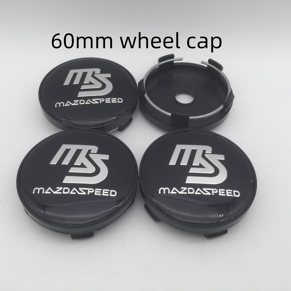 4pcs 3D for Mazda ms 56mm 60mm Car emblem Wheel hub Center Cap Badge covers sticker Decal styling auto Accessories J9