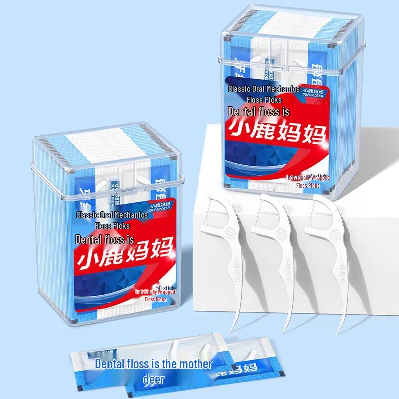 Deer Mama Ultra-Fine Individually Wrapped Dental Floss Sticks