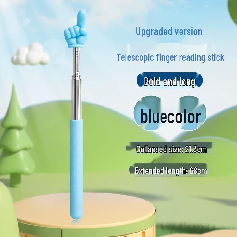 Retractable Teaching Pointer - Classroom Finger Pointer for Reading and Recognition